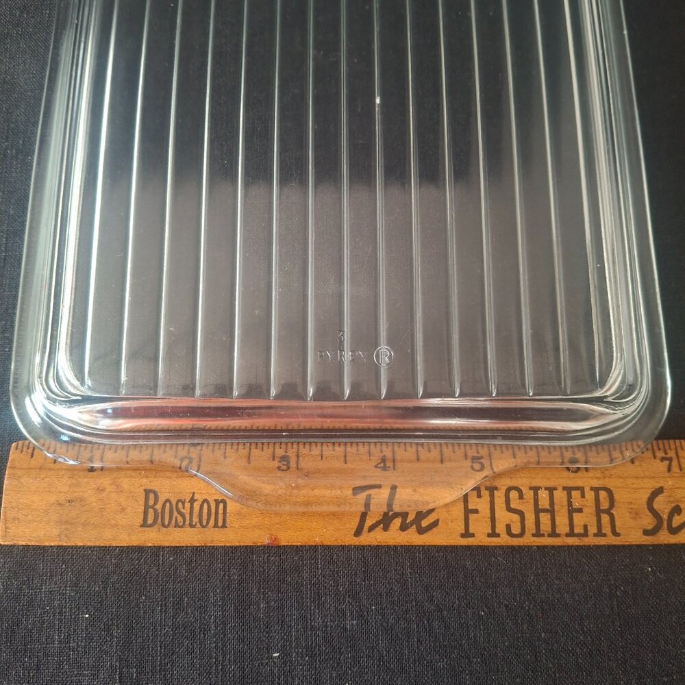 Pyrex 503-C Refrigerator Dish Clear Glass Replacement Lid Only All-Over Rib Top - Picture 4 of 6